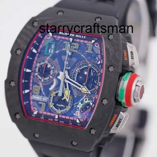 Multifunktionsklockor Automatiska mekaniska armbandsur Swiss RMRM Watches handledsklockor Män kolfibermaskiner Swiss Name Lunx53 RMRM