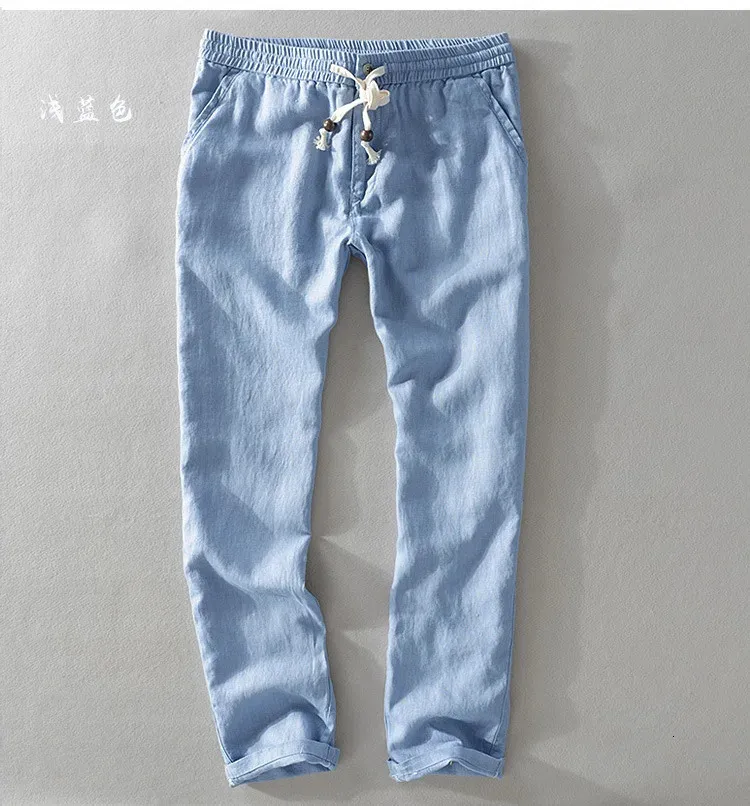Pantalon décontracté homme coupe droite couleur blanc pur_voghion.com
