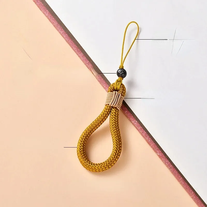 Handwoven Cross Knot Mobile Phone Strap Simple Mobile Phone Chain Strap Couple Wrist Strap Pendant