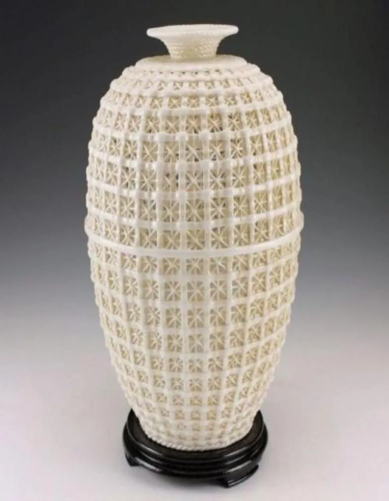 Zeldzame oosterse antieke handgemaakte dehua keramische uithol uit grote vase7627165
