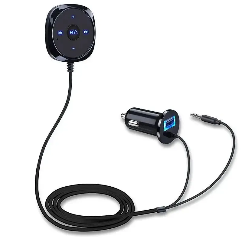 Handsfree Cigarette Lighter Magnetic Base Bluetooth Car Kit MP3 3.5mm AUX  Audio Receiver USB Charger for Apple from Dhgate Cell Phone Adapters