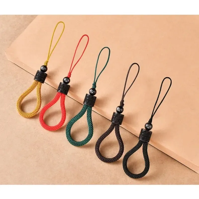 Leather String Short Grip Lanyard Mobile Phone Strap for USB Flash Drive Keychain ID Badge Holder DIY Hang Rope Mobile Straps