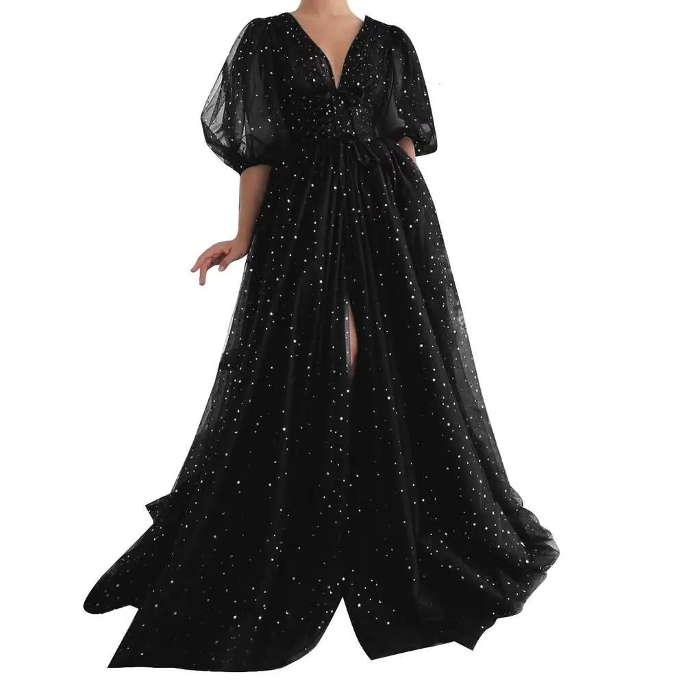 Starry Night Puffy Tulle Prom Kleid, V Ausschnitt... Von 54,6  | DHgate