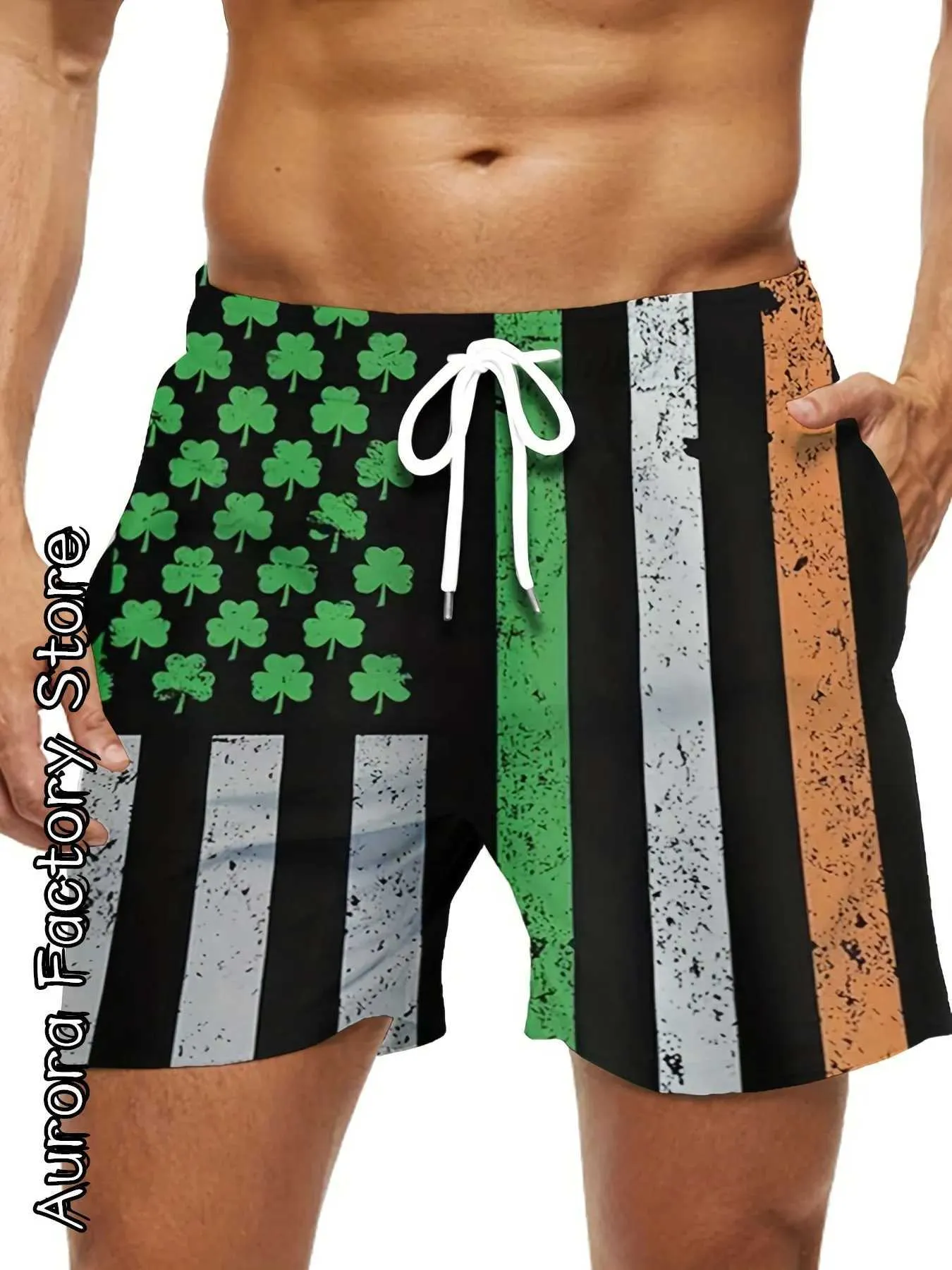 Shorts masculinos de verão masculino de moda shorts 3d EUA bandeira roupas gráficas garotos crianças casuais havaí shorts masculinos de praia elegante t240515