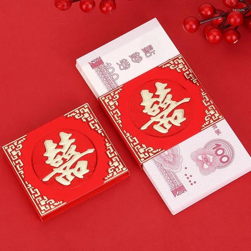 Party Decoration Red Envelope Bundle Money Set Hi Word Engagement Supplies 10 000 Yuan Vinst är SEAL Card
