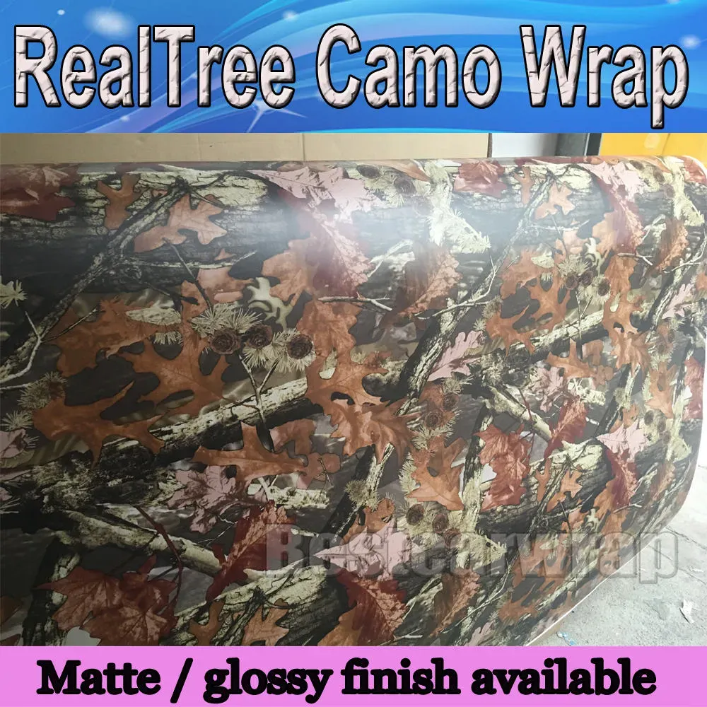 Stickers NEW Mossy oak Tree Leaf Camouflage Realtree Car Wrap TRUCK CAMO TREE PRINT DUCK graphics design size 1.52 x 30m/Roll