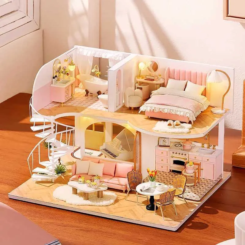 Diy Wooden Dollhouse Kit DIY Miniature Dollhouse Kit Realistic