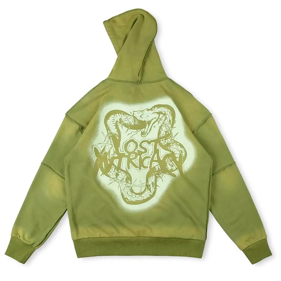 Lavender Oversized Fleece Sweatshirt Hoodie with Vintage