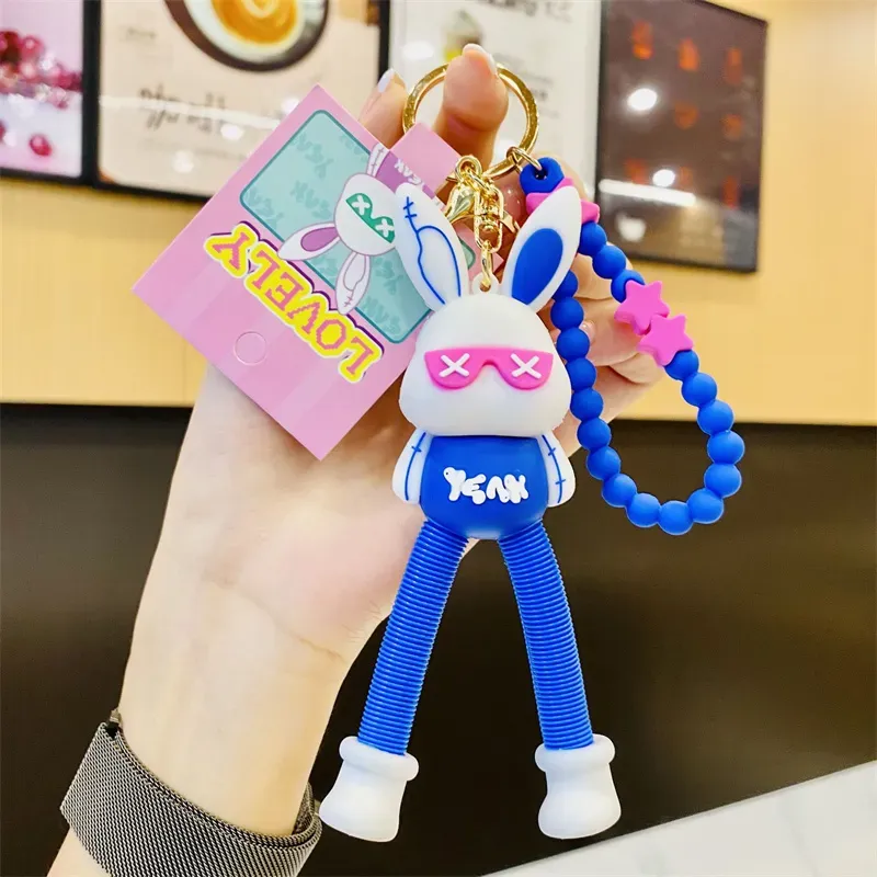 Cute Anime Keychain Charm Netflix Decompression Expansion Key Ring Couple Students Personalized Creative Valentine`s Day Gift UPS