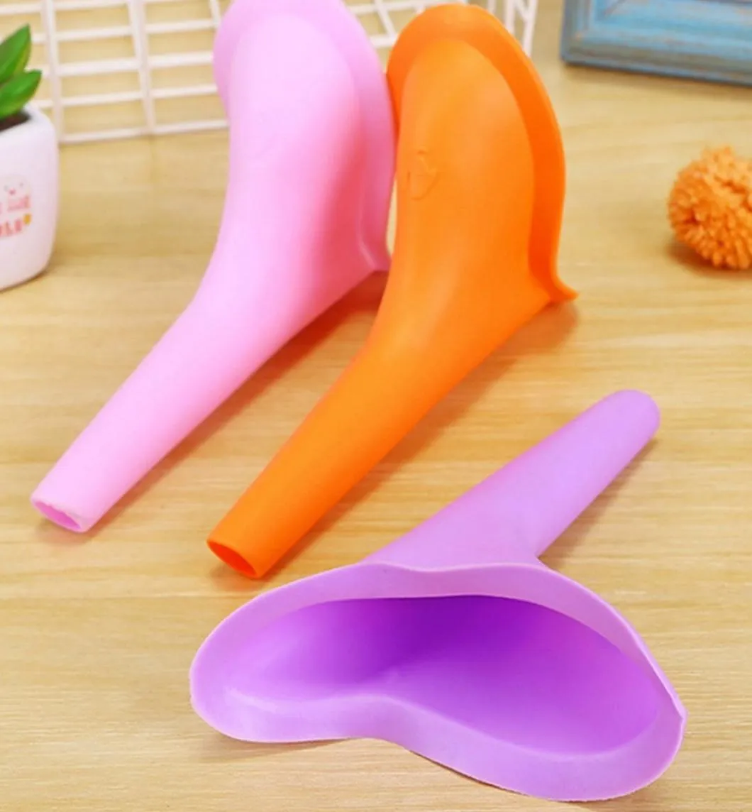 Female urination urine device lady silicone funnel women Outdoor Standing up Pee Reusable urinals portable camping travel toilet1502523