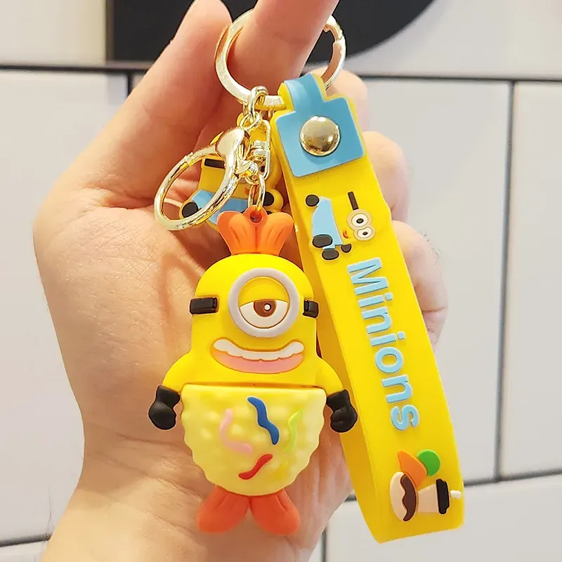Kawaii Bulk Anime Car Keychain Doll Charm Key Ring Wholesale in Bulk Cute Couple Students Personalized Creative Valentine`s Day Gift 5 Style A11DHL