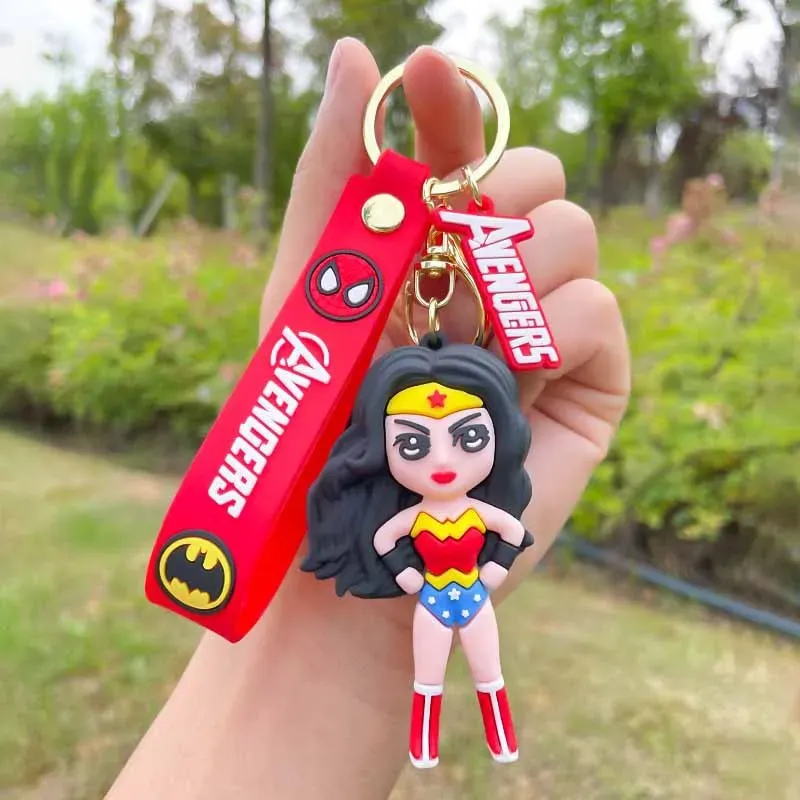 Cute Anime Keychain Charm Key Ring Fob Pendant Lovely American Girl Doll Couple Students Personalized Creative Valentine`s Day Gift A8 UPS