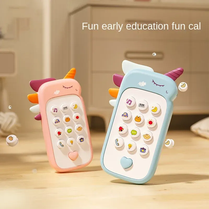 Baby Telefon Toy Music Sound Telefon śpiące zabawki z Teether Symulacja Telefon Dzieci Niemowlę wczesne edukacyjne zabawki dla dzieci Prezenty