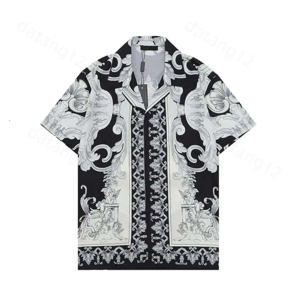 Louiseviution Designer T-shirt Vintage Chemise Mens Summer Shirts Fashion Hawaii Print Fleu