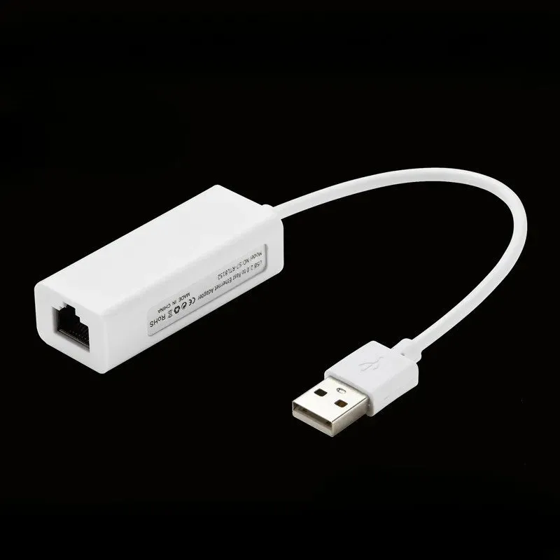 USB 2.0 Wired USB naar RJ45 Netwerkkaart 10/100Mbps USB naar RJ45 Ethernet LAN -adapternetwerkkaart voor pc -laptop Windows 7 8 10 11