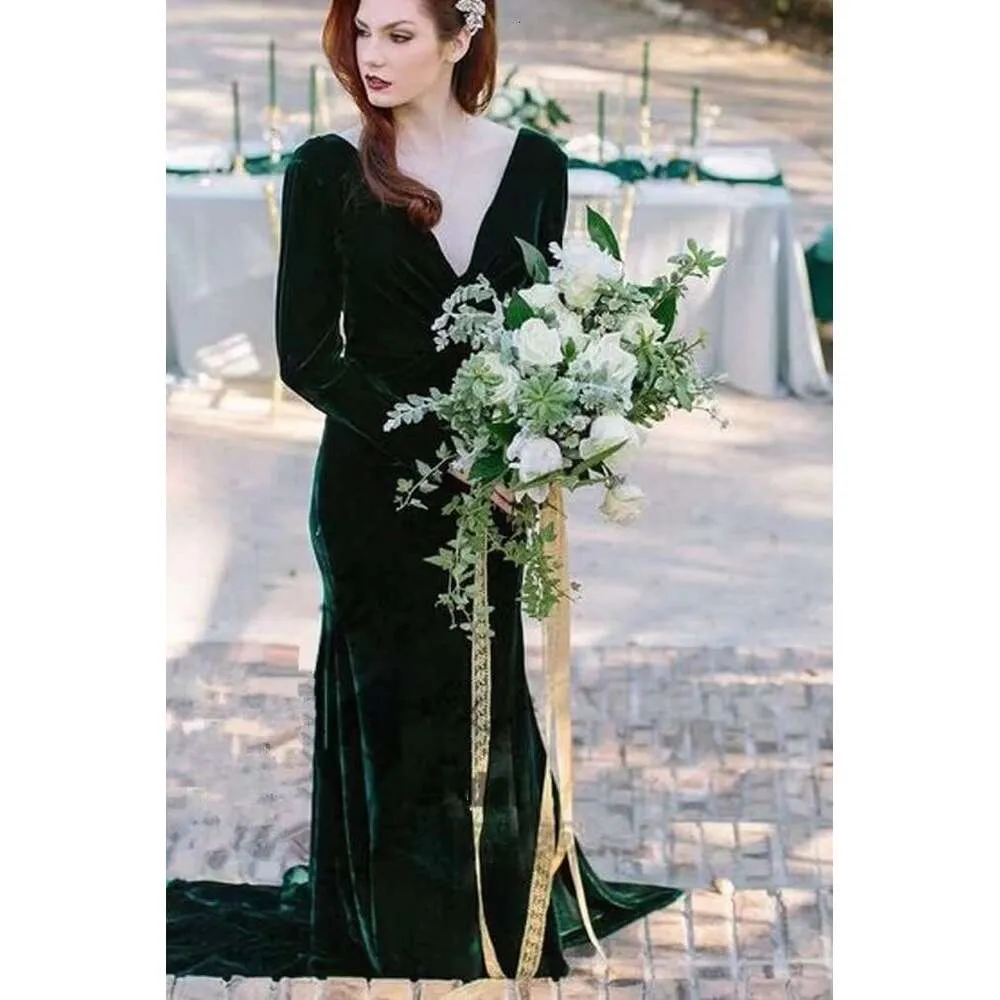 MARSEN V Neck Maxi Dress With Slit Long Sleeve Veet Bridesmaid Light Blue Long Gown For Women Formal Evening Wear In AMZ Style From Redwhitebliss 65.13 DHgate.Com