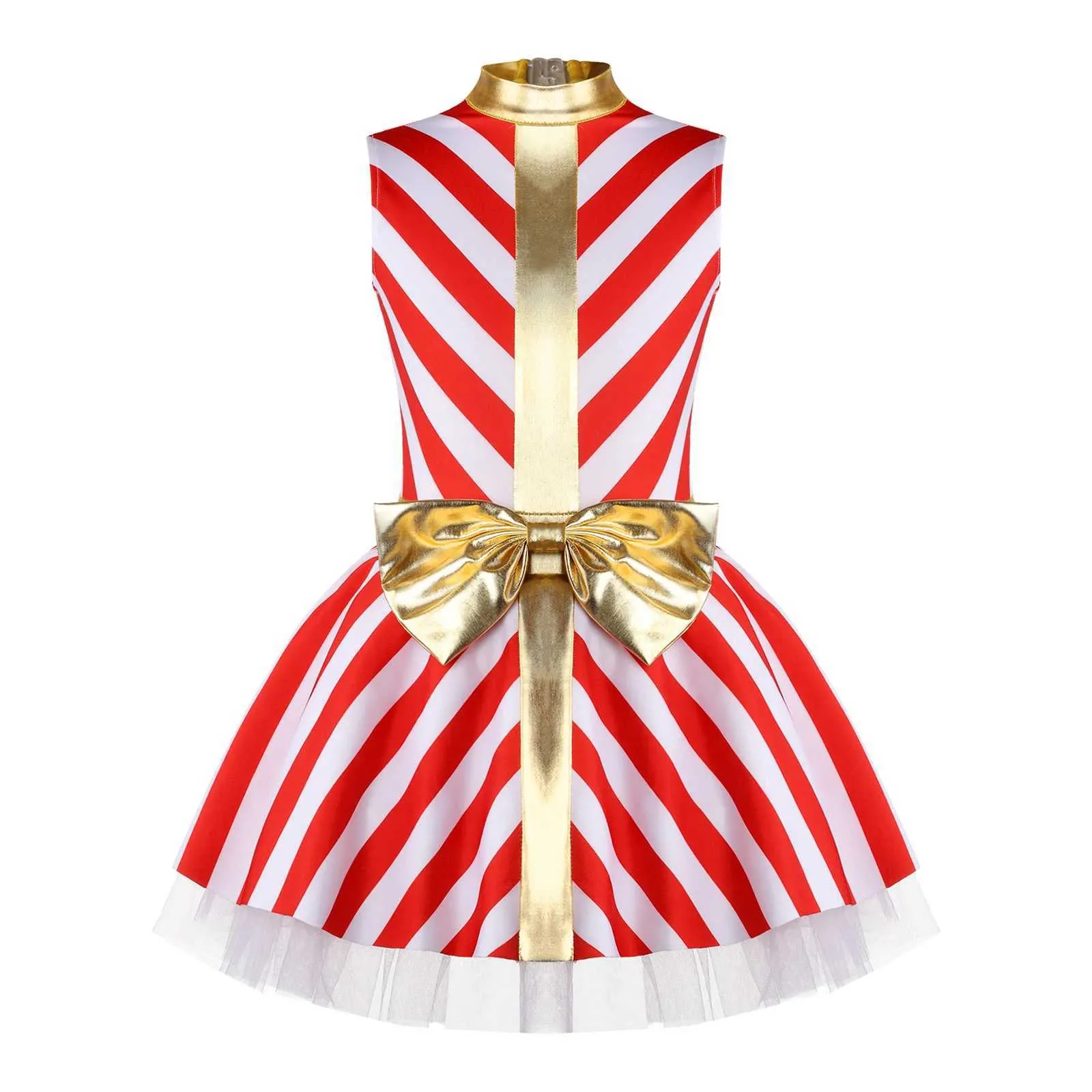 white christmas dresses Christmas Ballet 3/4 Sleeve Ruffle Twirl Dress main image 1
