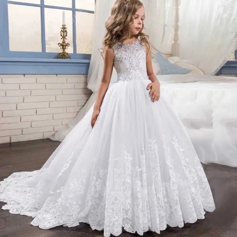 Flower Childrens Bridesmaid Dresses For Girls Elegant Wedding Graduation Prom Pageant Tailling Gown Sizes 12 14Y From Us phoenix 17.83 DHgate.Com