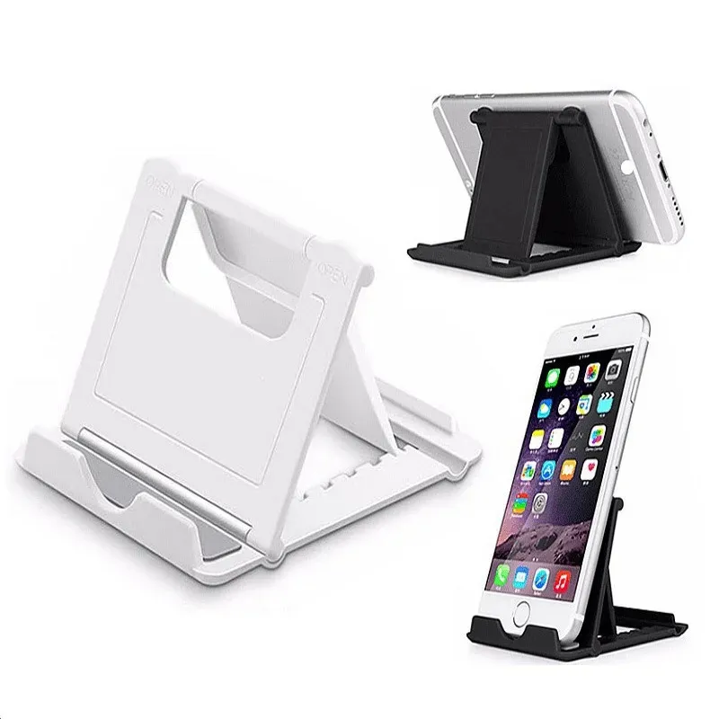 전화 홀더 데스크는 iPhone iPad 태블릿 용 휴대폰 삼각대 브래킷 Xiaomi 플라스틱 접이식 지원 전화 용입니다.