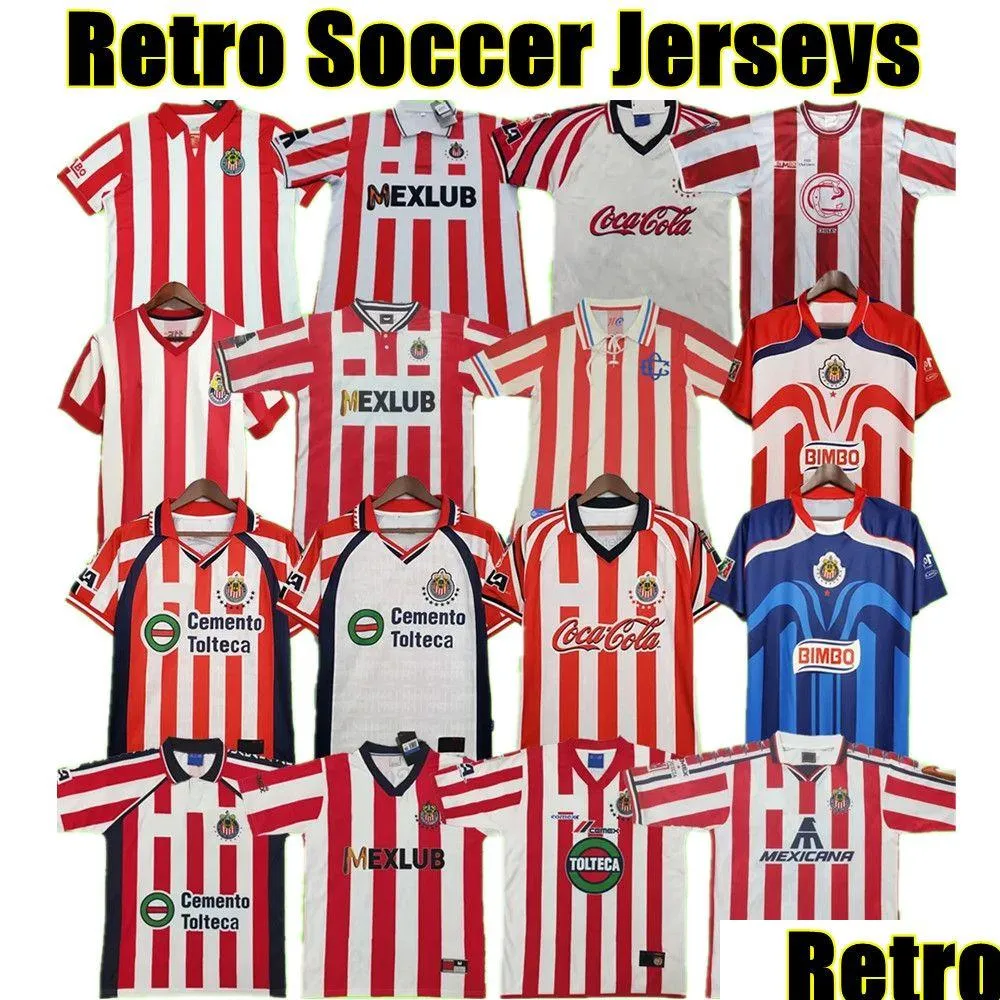 Jerseys de futebol Retro Chivas Guadalajara Regal O Peralta I Brizuela Uma camisa de futebol vintage Pido 60 96 97 98 99 00 02 06 07 08 A.VEGA OT5WD