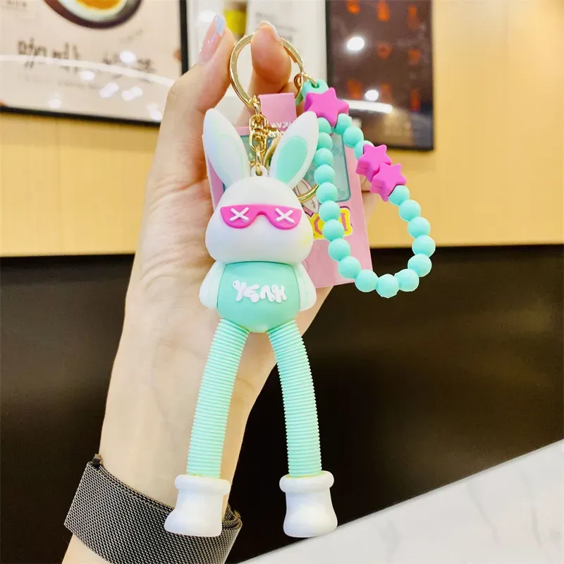 Cute Anime Keychain Charm Netflix Decompression Expansion Key Ring Couple Students Personalized Creative Valentine`s Day Gift UPS