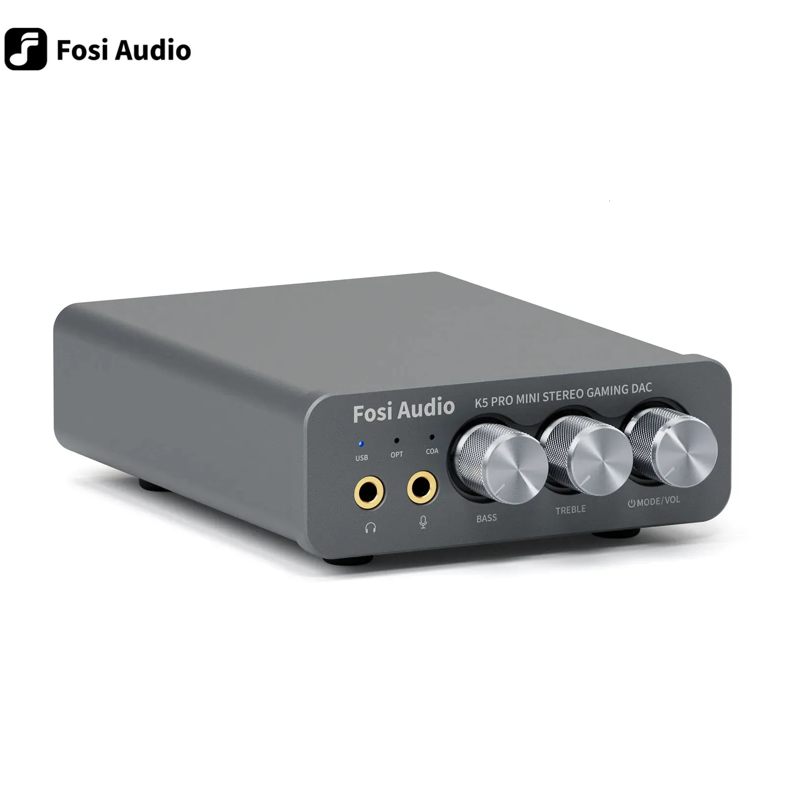 DHgate Fosi Audio K5 PRO USB Gaming DAC Hi Res Amp for PS5 PC Desktop Mini DAC Headphone Amplifier with Microphone Input Electronics
