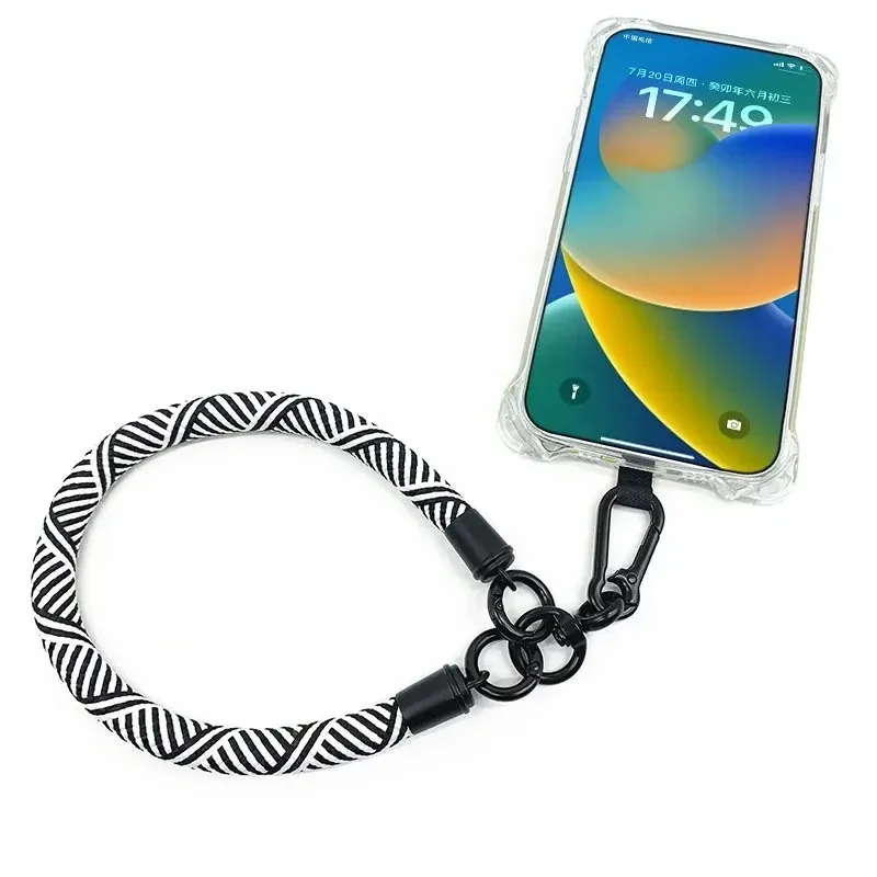 Cinta colorida de cor de cor de 10 mm para acessórios para telefone pulseira de pulseira de lagosta metal de lagosta de chapinha