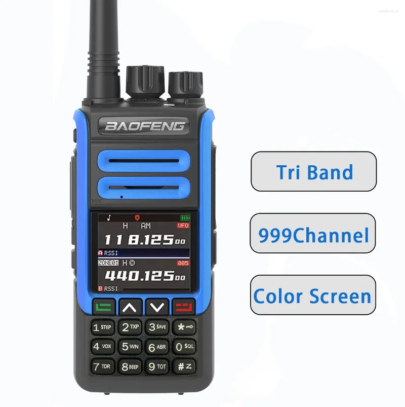 Walkie Talkie Baofeng Tri Band 5W BF-1802 999Channel 2200MAH 2 Way Radio 1.77 pulgadas Handheld