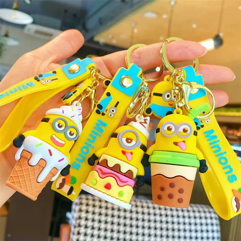 Kawaii Bulk Anime Car Keychain Doll Charm Key Ring Wholesale in Bulk Cute Couple Students Personalized Creative Valentine's Day Gift 5 Style A11DHL