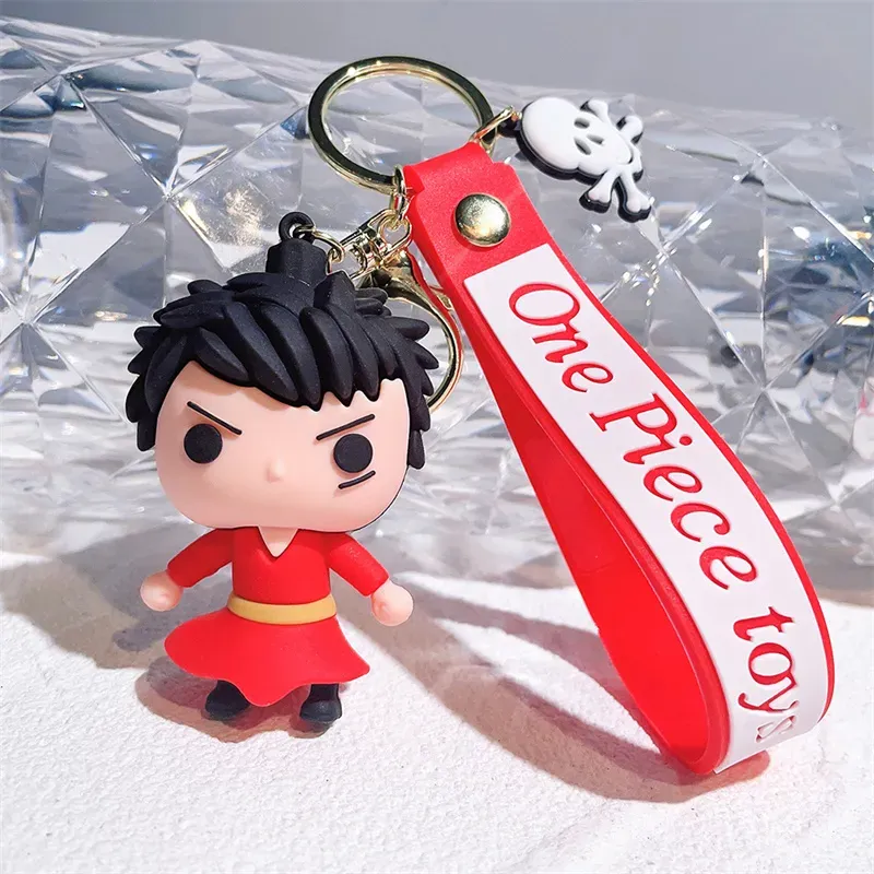 Kawaii Bulk Anime Car Keychain Doll Charm Key Ring Wholesale in Bulk Cute Couple Students Personalized Creative Valentine`s Day Gift 15 Style DHL