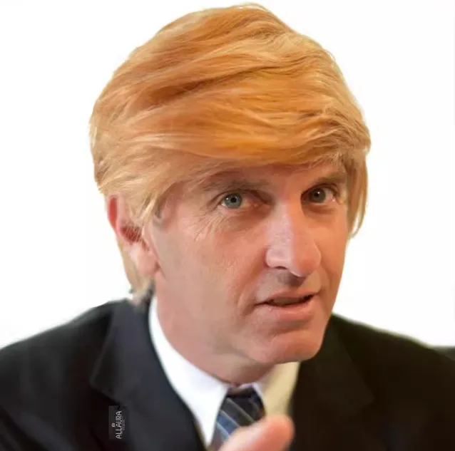 Золотой парик парик мужчинах Европа и Америка Трамп Короткие волосы Трамп Трамп мужской парик президента по маскарадной партии