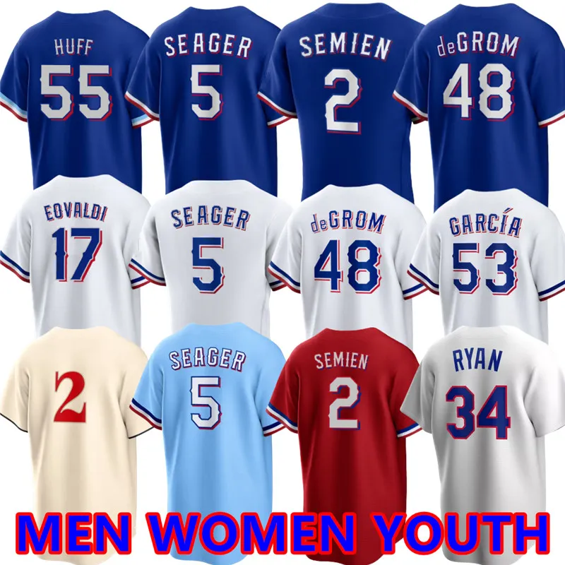 Rangers Özel Erkekler Kadın Gençlik Beyzbol Formaları Altın Jersey Adolis Garcia Corey Seager Evan Carter Max Scherzer Josh Jung Marcus Semien Eovaldi Texas Jersey deGrom