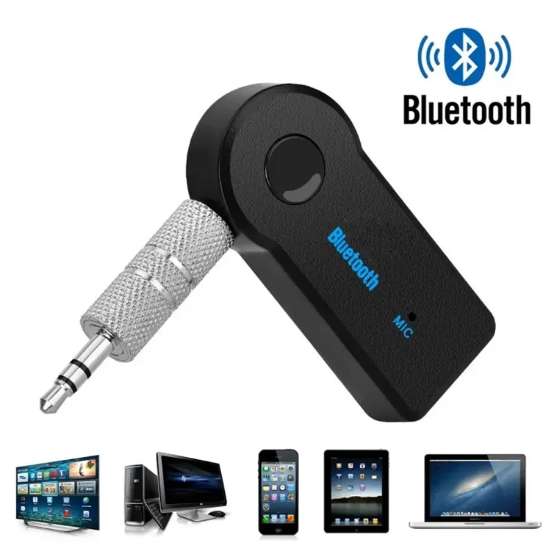 2'de 1 Kablosuz Bluetooth 5.0 Alıcı Verici Adaptörü 3,5 mm Araba Müziği Audio Aux A2DP Kulaklık Alma Handfree