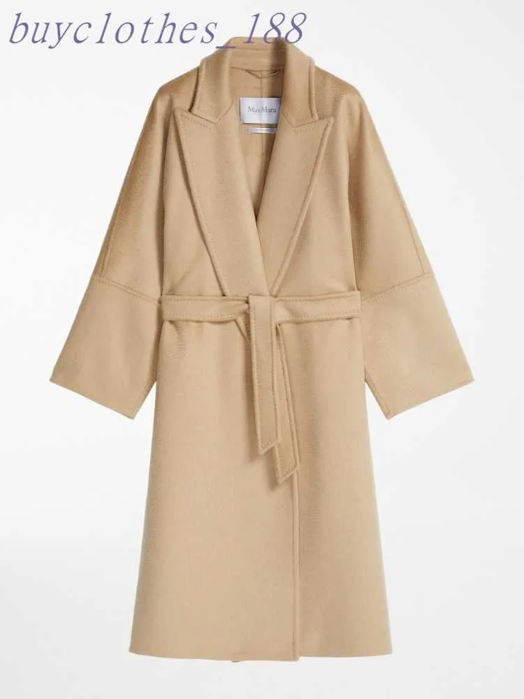 Maxmaras damski płaszcz wełna wełna wełnowa płaszcz włoska marka luksusowa płaszcz kaszmirowy płaszcz kaszmirowy J95A