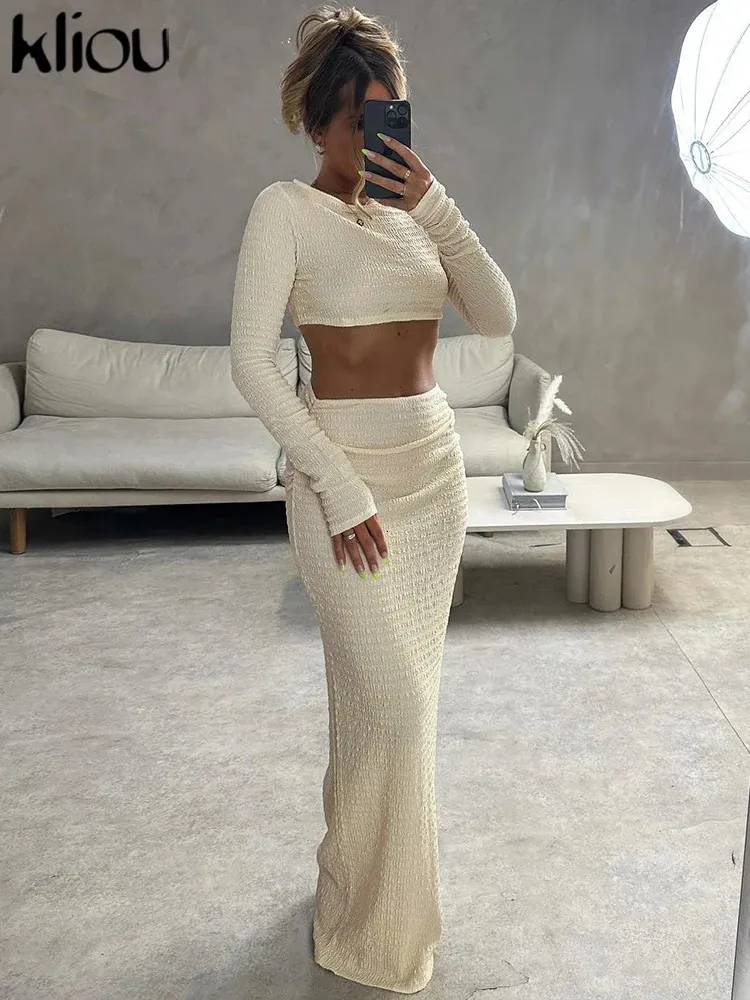 Set De Falda Y Falda De Manga Larga Falda Y Tapa De Piezas Juego