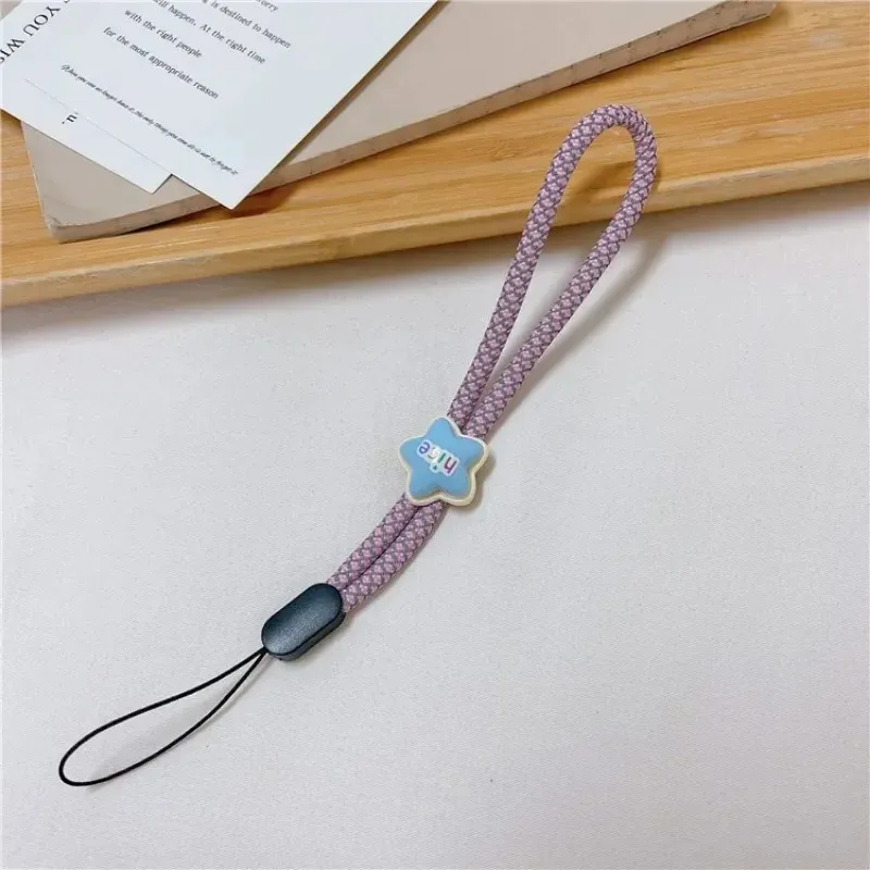 2023 New Cartoon Rabbit and Bear Mobile Phone Hanging Rope Short Rope Wrist Nylon Rope Hanging Phone Chain Jewelry Adjustable