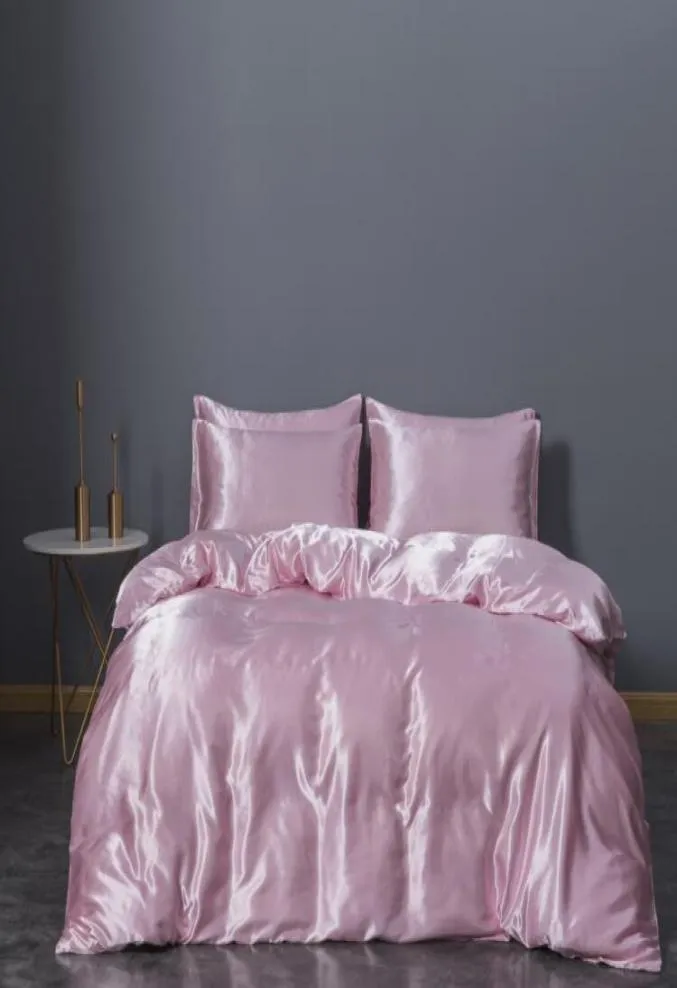 羽毛布団カバーシルクの寝具用品3ピースの寝具セット7色の掛け布団セットHIGHT QUALITY3945178