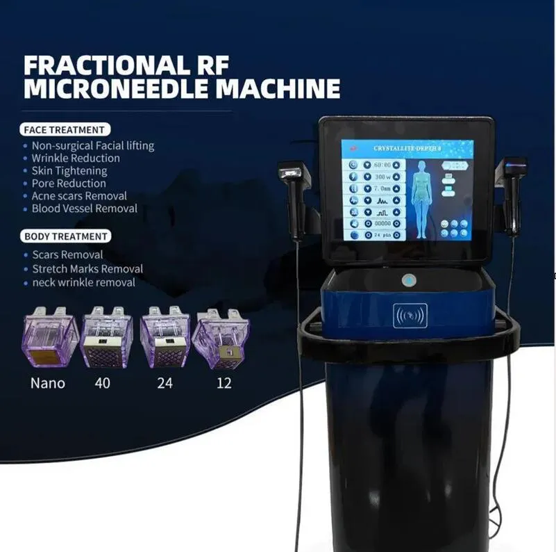 Direct Effectieve micronedling fractionele RF-machine morpheus 8 acne litteken verwijdering rf huid verjonging anti-veroudering t 2 handgrepen werken samen schoonheidsmachine