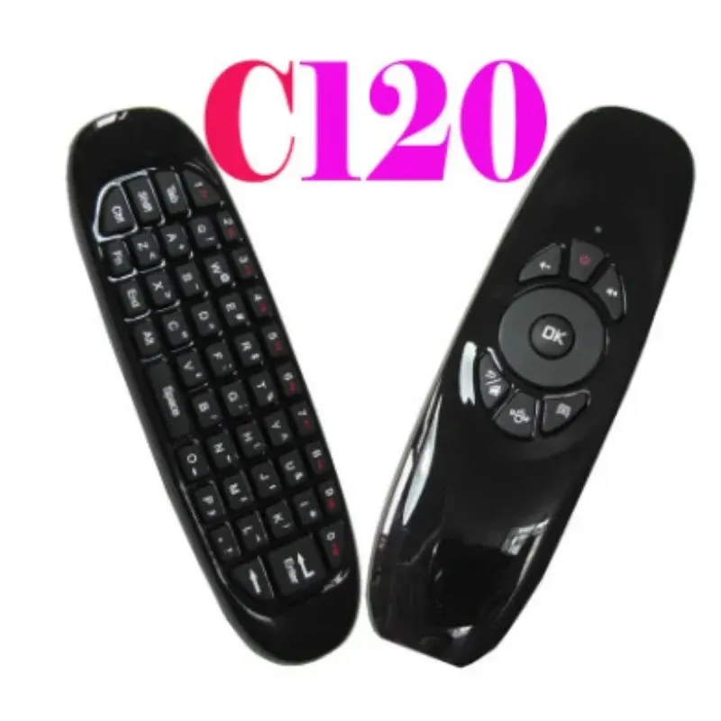 Mini Air Mouse C120 Fly Air Mouse Wireless Keyboard Airmous pour Android TV Box / PC / TV Smart TV Portable Mini