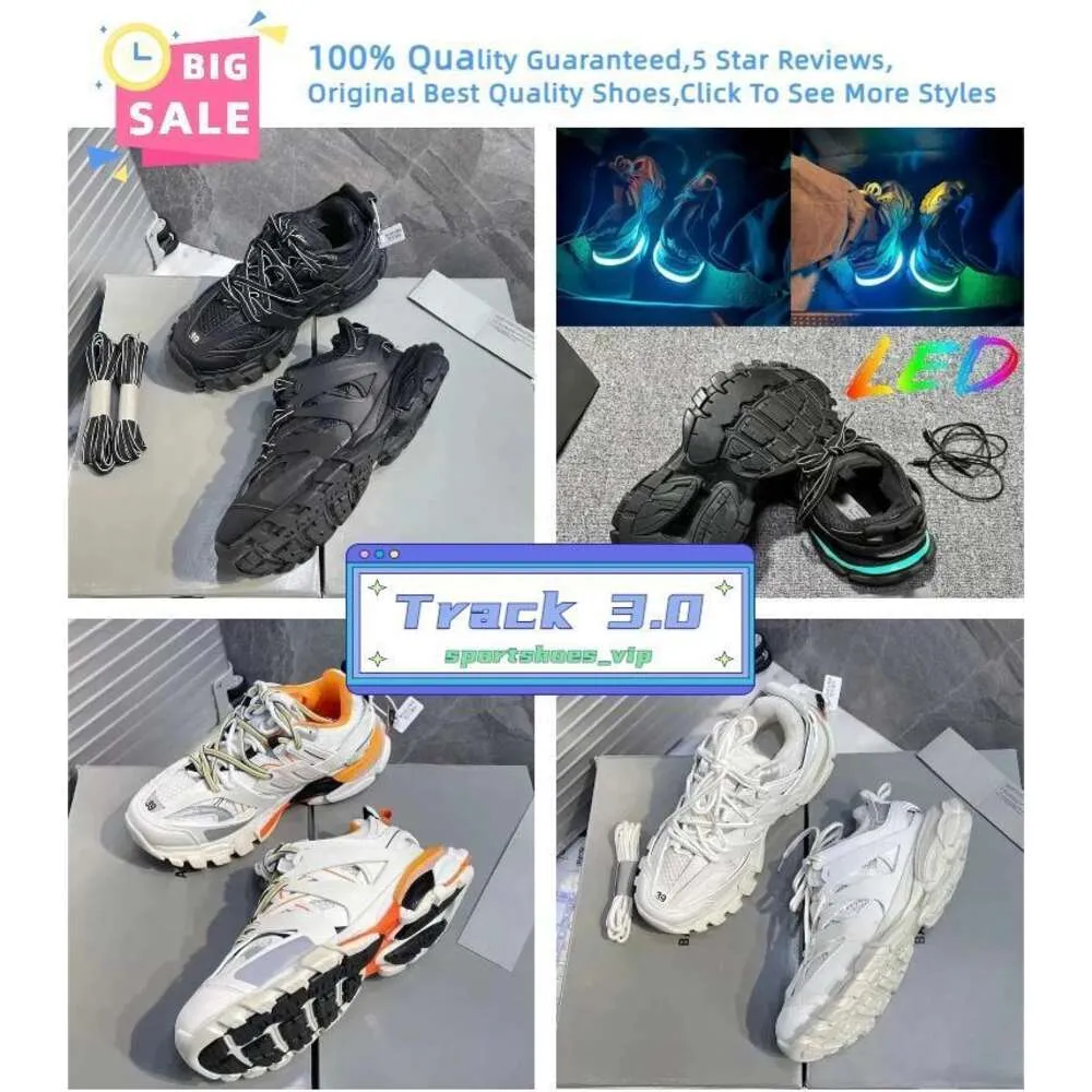 2024 zapatos de diseñador pista 3.0 pista LED Sneaker mejor zapatos de calidad originales Runner Men Women Shoes Run Zapatos casuales Us5.5-12