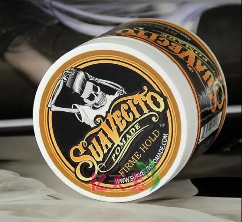 Ceras Producto de la crema para el cabello antiguo Pomado para el cabello para el peinado del salón de peinado en Suavecito calavera de cabello fuerte modelando barro