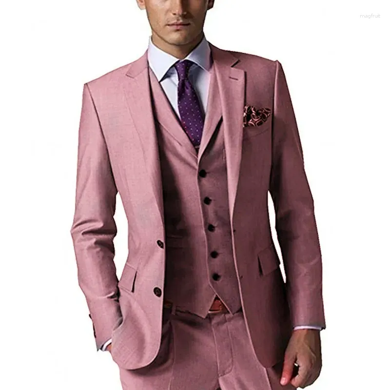 Herrenanzüge Anzug 3 Stück Business Casual Koreanische Version Slim passend für professionelle Kleidung Hochzeitskleider Jacke Weste mit Hosen