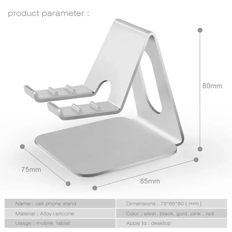 Universal Tablet Desktop Stand for IPad 7.9 9.7 10.5 11 Inch Metal Rotation Tablet Holder for Samsung Huawei Phone Tablet