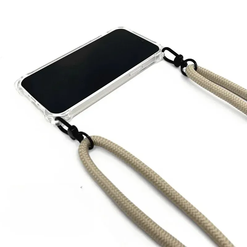 8MM Phone Lanyard Adjustable Diameter Outdoor Universal Case Crossbody Shoulder Card Neck Cord Clip Hang Anti-lost Wrist Strap