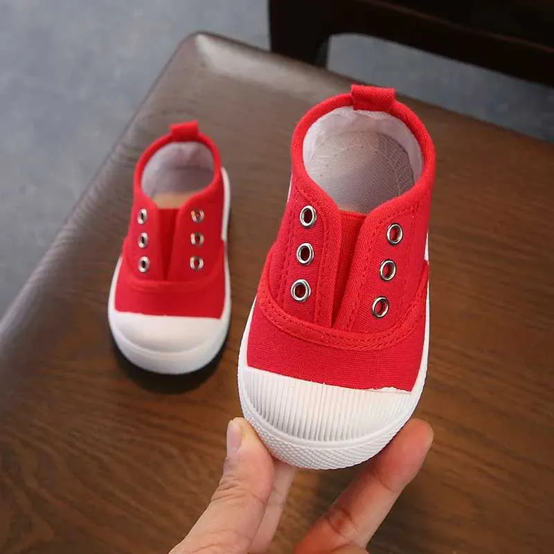 Sneakers Elastic Band Autumn Shoes 2019 Flat Canvas Kids Boys Shoes For Girl Sneakers Children Baby Sport Light Shoes 1 2 3 4 5 6 Years d240515