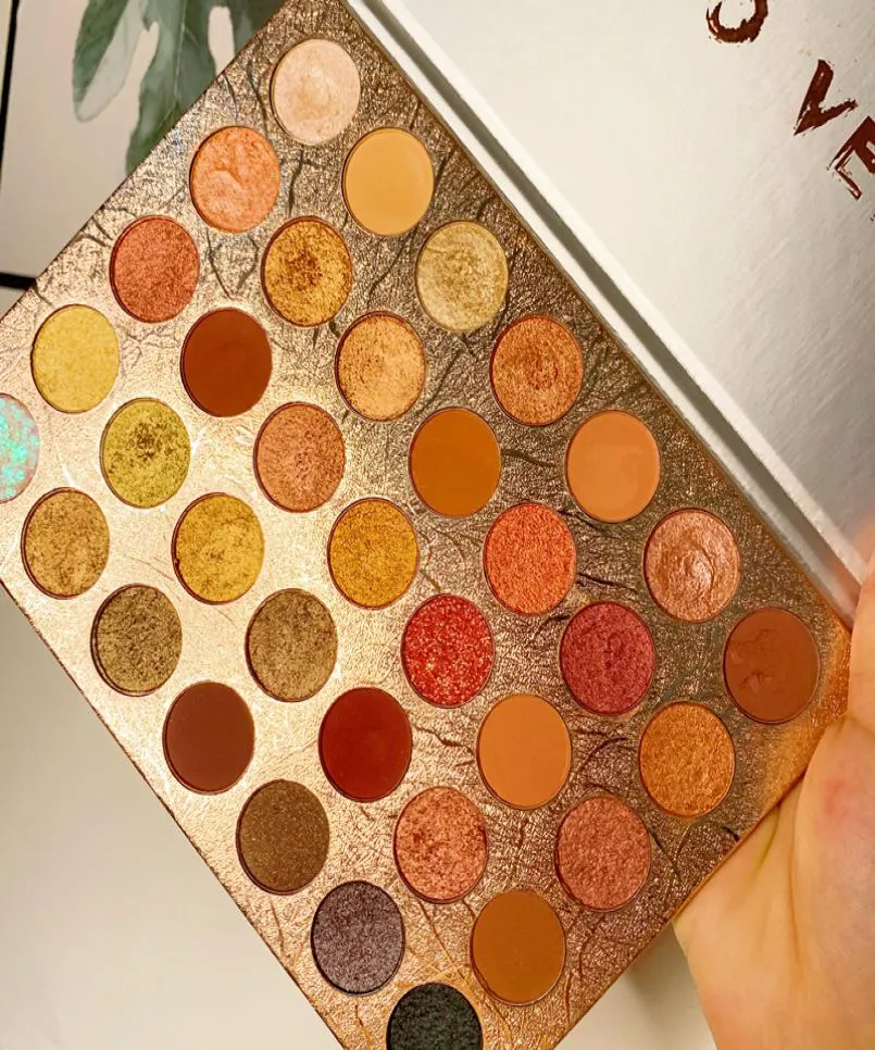 35 Colors Brown Orange Matte Pearlescent Glitter Sequins Eyeshadow Palette Pigment Eye Shadow Makeup Palette Cosmetics Whole4019994