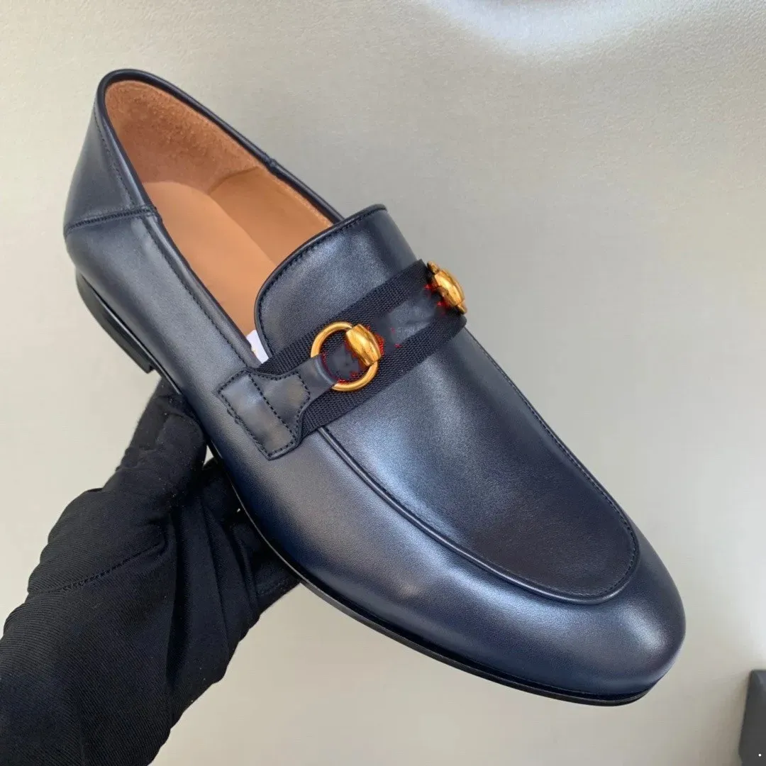 Men s Genuine Leather Dress Shoes Oxford Loafers Slip On Business Formal Wedding Party Shoes 2024