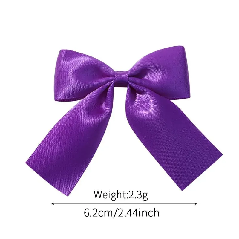 Solid Color Baby Girls Bow Ribbon Hair Clip Lovely Princess Hairpin Barrettes Kids Hair Accessories Children Headwear