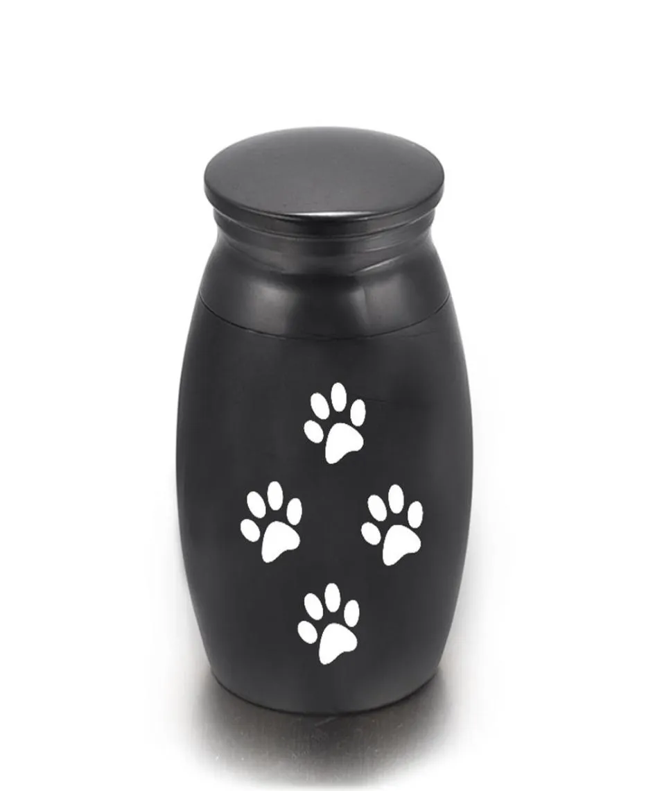 Mini caixas de animais pequenos urnas urna urna pata de estimação cremação cremação urna para cinzas cão de estimação pingente de urna 16x25mm8137655
