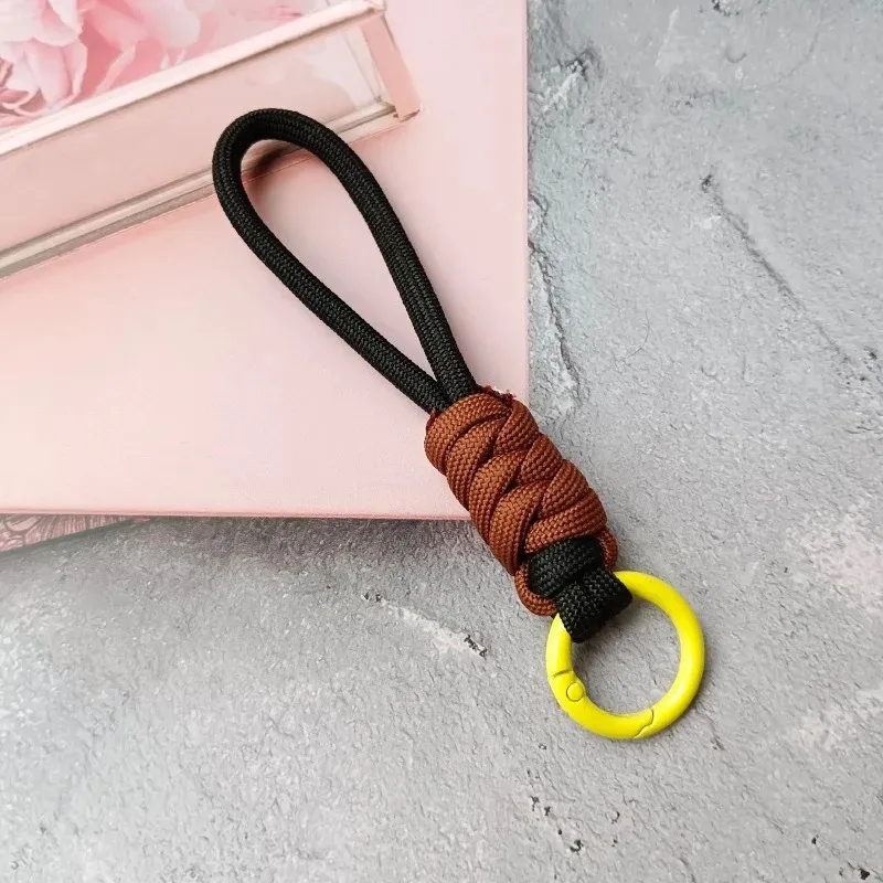 Chaveiro de cordão trançado criativo para capa de telefone Mulheres anti perdidas nó com cinta de correção Correntes de chaves DIY Keyring de moda